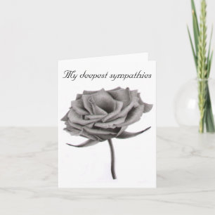 Carte Mes plus sincères condoléances rose