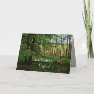 Carte Mes sincères condoléances ! Forêt verte