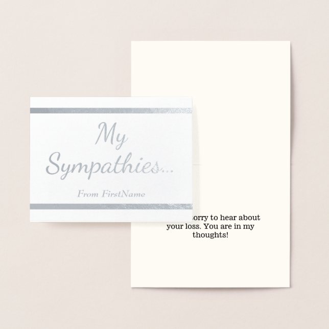 Carte "Mes Sympathies..." (Affichage)