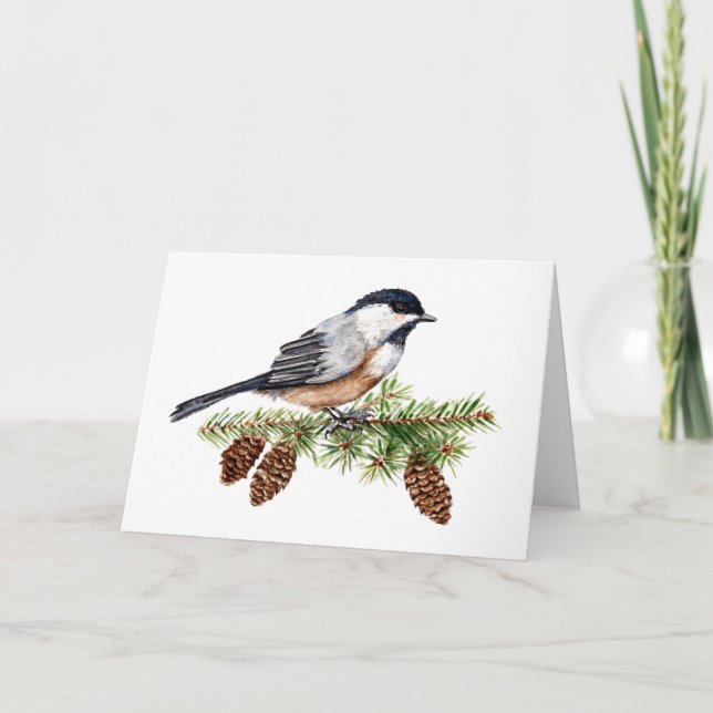 Carte Mésange à tête noire (Devant)