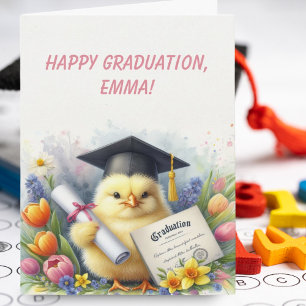 Carte Mésange adorable Joyeuse remise de diplôme