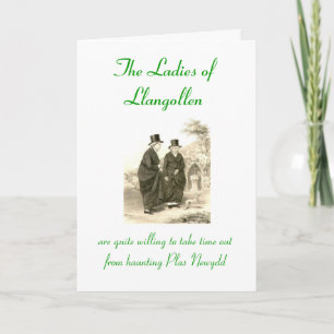 Carte Mesdames de Llangollen St. David's Day salutation