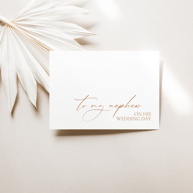 Carte Message "À Mon Nephew Le Jour De Son Mariage (Créateur téléchargé)