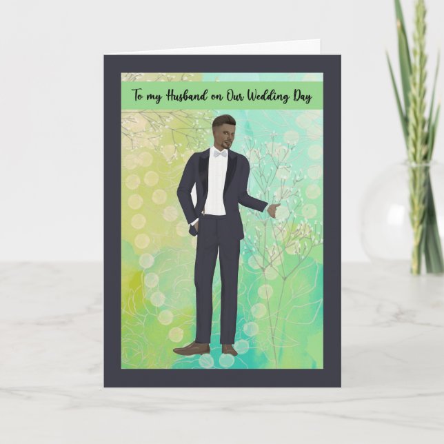 Carte Message au mari le jour du mariage (Devant)