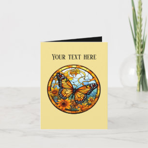 Carte Message d'ajout de papillon mignon