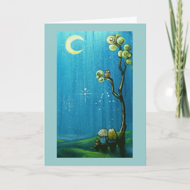 Carte Message d'anniversaire d'une étoile (Devant)