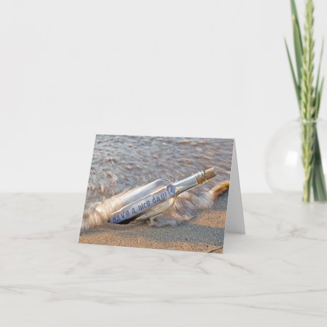 Carte Message dans une bouteille (Devant)