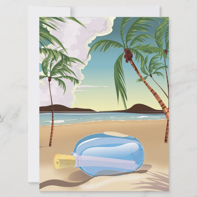 Carte Message dans une bouteille (Devant)
