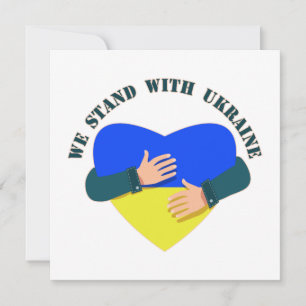 Carte Message inspirant Nous sommes avec l'Ukraine