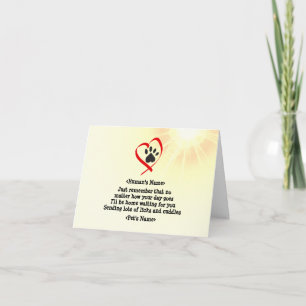 Carte Message joyeux pour chat chien personnalisable