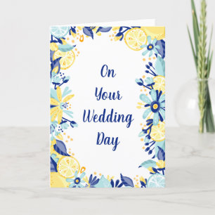 Carte Message personnalisé Citron Mariage d'été