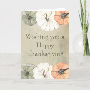 Carte Message personnalisé Citrouille bon thanksgiving