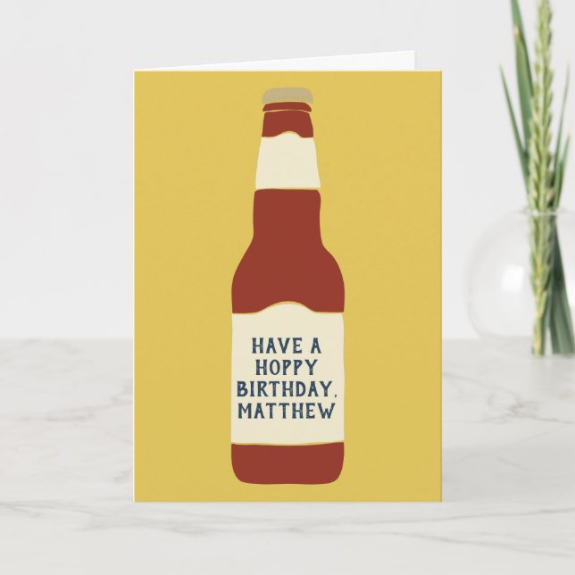 Carte Message personnalisé pour les amateurs de bière (Devant)