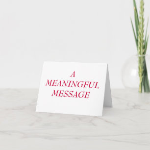 CARTE MESSAGE SIGNICATIF :  6 INTIMES