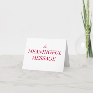 CARTE MESSAGE SIGNICATIF :  6 INTIMES