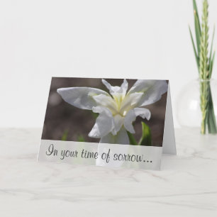 Carte Message simple de sympathie en temps de tristesse