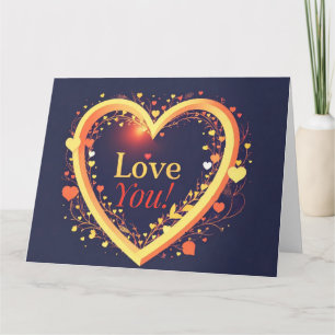 Carte Message texte Je t'aime pour la Saint-Valentin