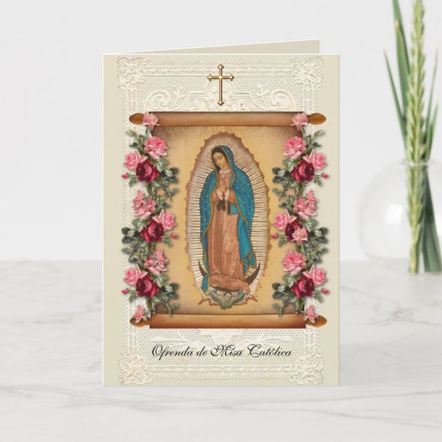 Carte Messe catholique espagnole : prière (Devant)