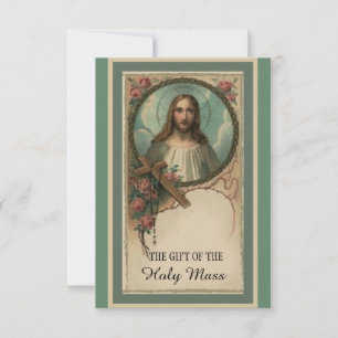 Carte Messe Catholique Traditionnelle Offrant Le Coeur S