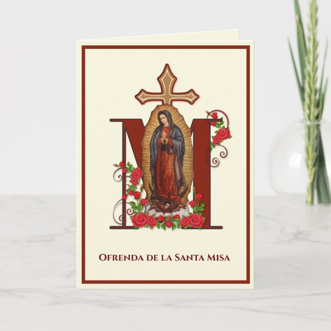 Carte Messe de la sympathie catholique espagnole offrant (Devant)