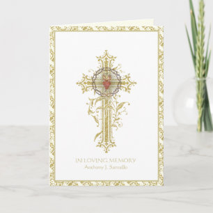 Carte Messe funéraire de Jésus catholique Prière religie