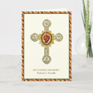Carte Messe funéraire de Jésus catholique Prière religie