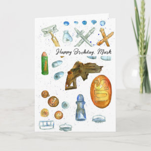 Carte Metal Détection Joyeux Anniversaire Chasseur de tr