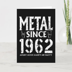 Carte Metal Gift Birthday Vintage 1962