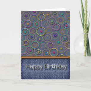 Carte Metallica Cercles et Tread Anniversaire