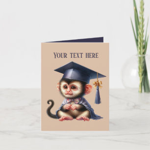 Carte Mete Graduation ajouter un singe de message