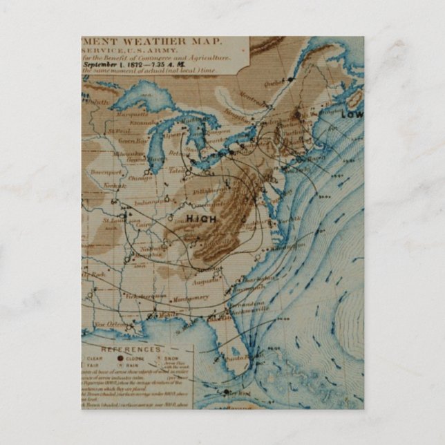 Carte météorologique américaine (Devant)