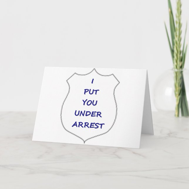 CARTE METS-TU SOUS ARRESTATION JUSQU'À CE QUE TU DISES " (Devant)