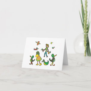 Carte Mettez Vos Canards Dans Une Rangée