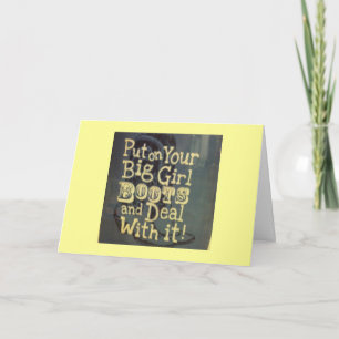 CARTE METTEZ VOS GRANDES BOOTS DE FILLES SUR/TRAITER AVE