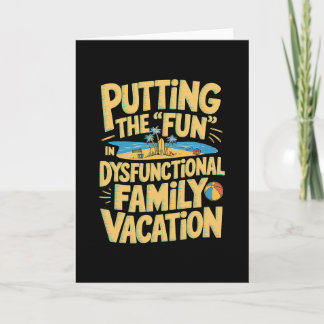 Carte Mettre l'amusement dans les vacances dysfonctionne