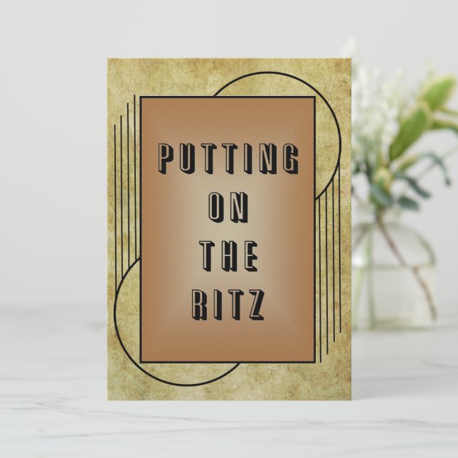 Carte Mettre sur l'invitation Ritz (Debout devant)