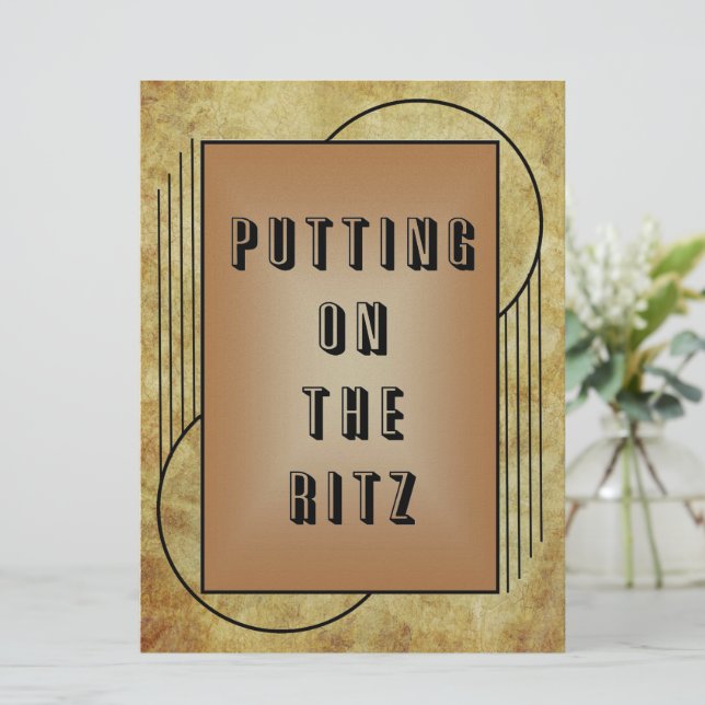 Carte Mettre sur l'invitation Ritz (Debout devant)
