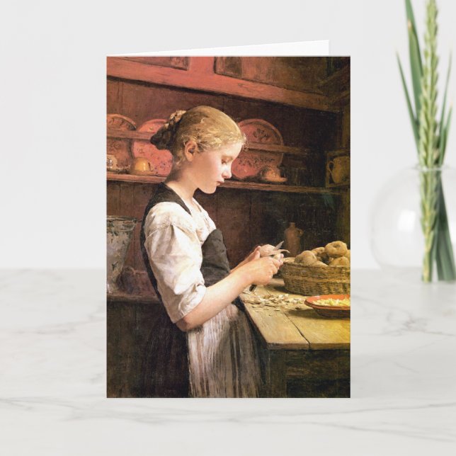 Carte Meurent kleine Kartoffelschälerin (Devant)