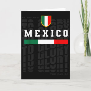 Carte Mexico Football de Soccer Drapeau Vintage Maillot