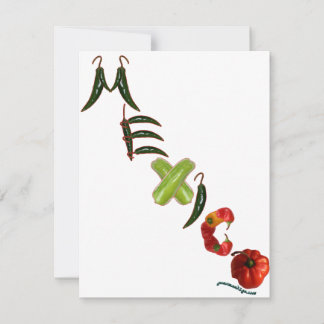 Carte Mexique Chili Peppers