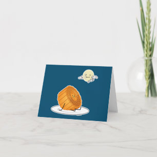 Carte Mi-Automne Festival Gâteau lunaire mooncakes pas