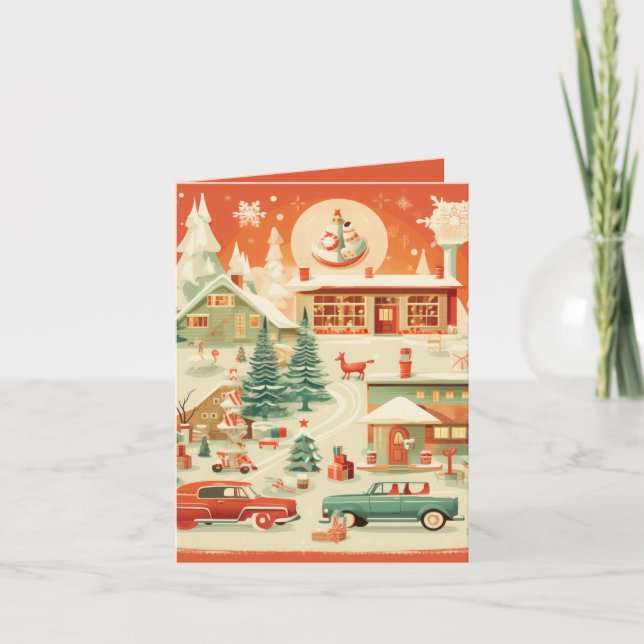 Carte Mi-siècle Noël (Devant)