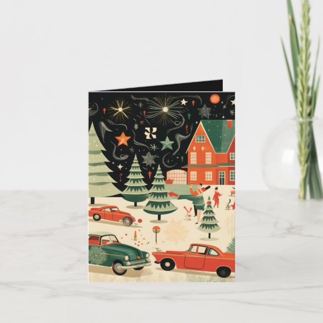 Carte Mi-siècle Noël (Devant)