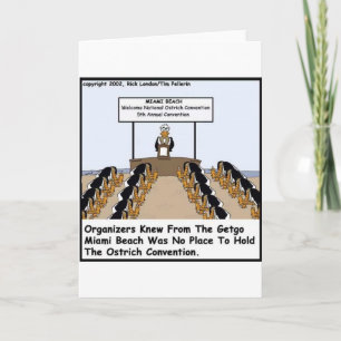 Carte Miami Beach Ostrich Convention Dons et Tee - shirt