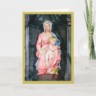 Carte Michel-Ange 1504 Vierge de Bruges Noël