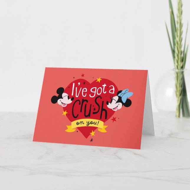 Carte Mickey and Minnie Crush Valentine (Devant)