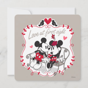 Carte Mickey and Minnie - Love at First Sight