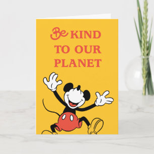 Carte Mickey classique   Soyez gentil avec notre planète