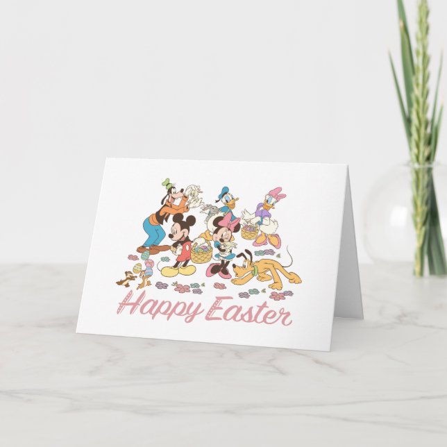 Carte Mickey et amis Pâques Graphique (Devant)