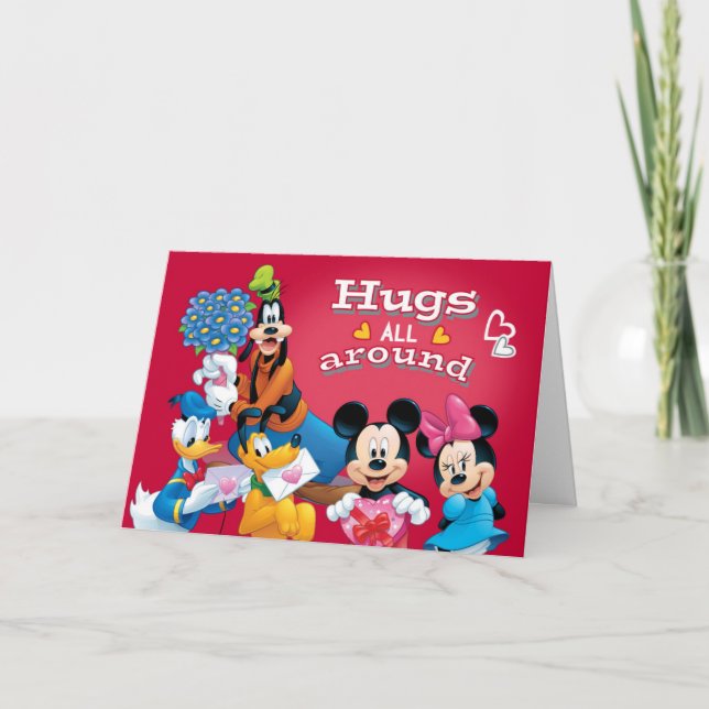 Carte Mickey et des amis se tiennent tout autour (Devant)